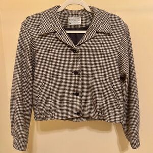 Vintage ♠️ Miss Pendleton Jacket Wool Houndstooth Size 10